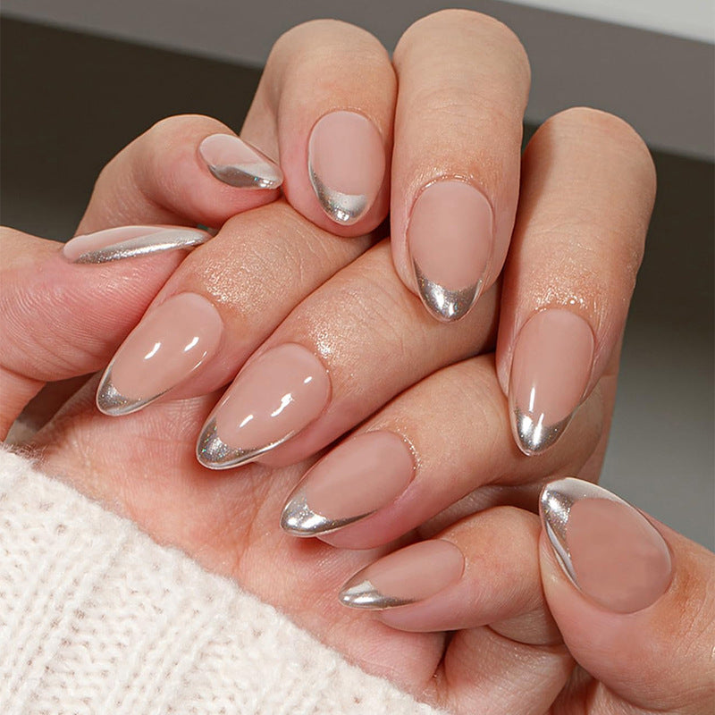 Acrylic Nail Set with Modern French Tip Design Stornfield