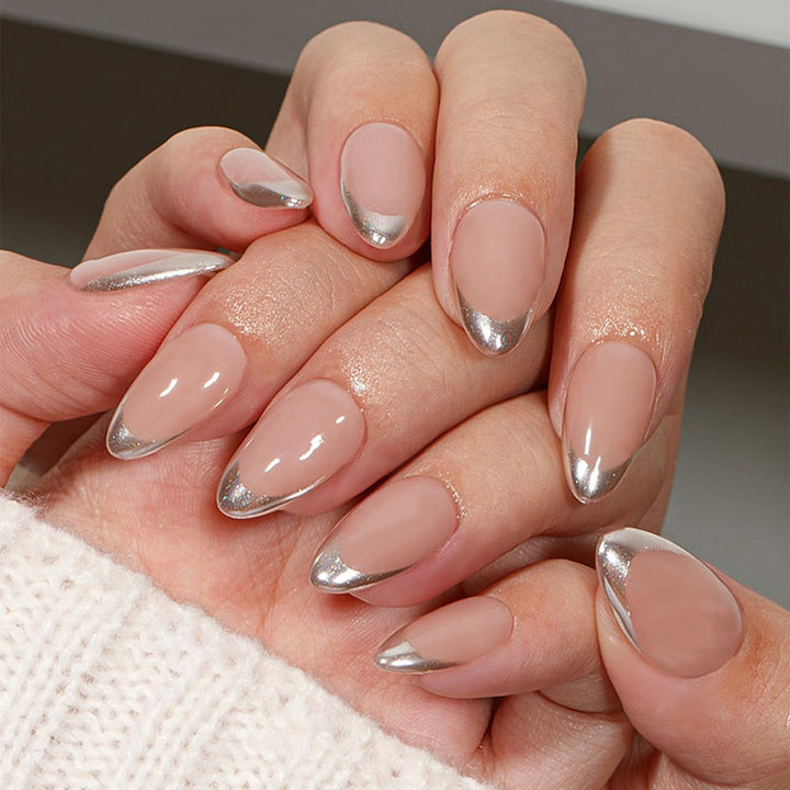 Acrylic Nail Set with Modern French Tip Design Stornfield