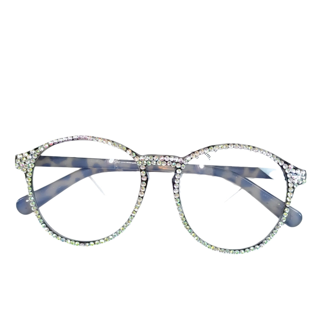 Women Stylish Cat Eye Glasses with Sparkling Rhinestone Trim Stornfield