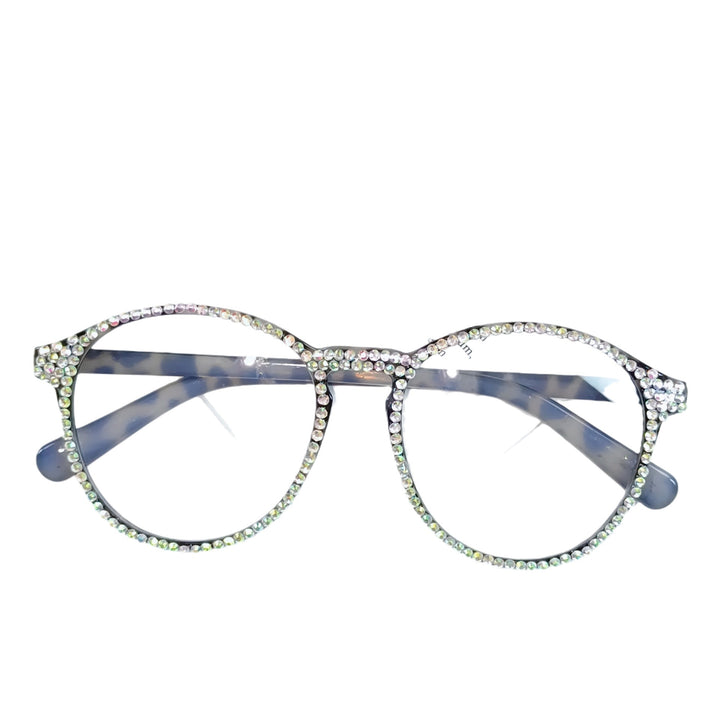 Women Stylish Cat Eye Glasses with Sparkling Rhinestone Trim Stornfield