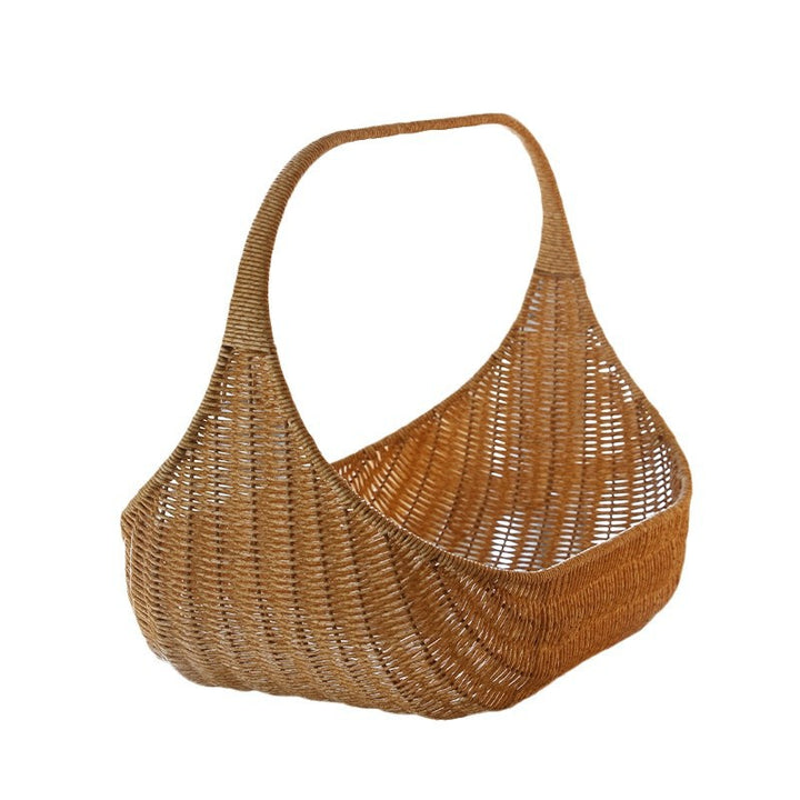 Handcrafted Curved Woven Storage Basket Stornfield
