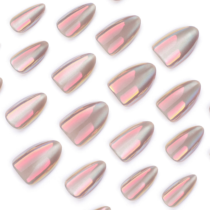 Elegant Artistic Stiletto Nails with Shimmering Gradient Stornfield