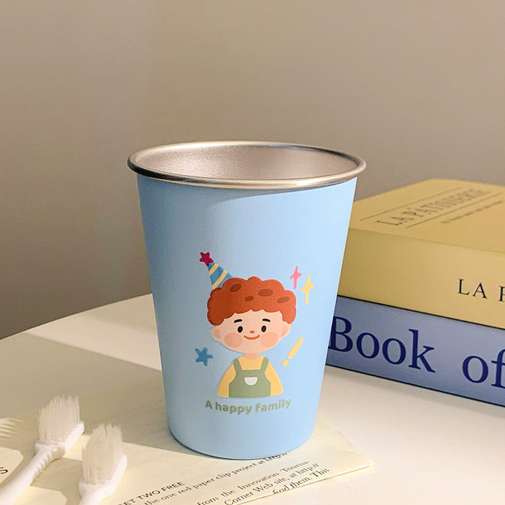 Stainless Steel Drinking Mug with Cheerful Family Motif Stornfield