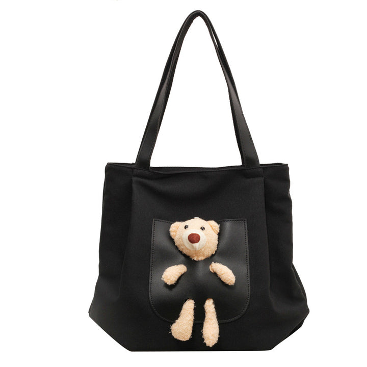 Cute Plush Bear Pocket Tote Stornfield