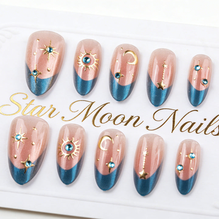 Cosmic-Themed Press-On Nail Set