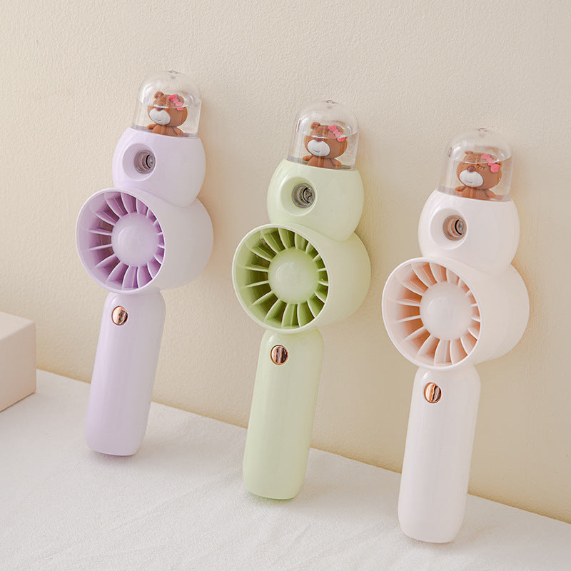 Ladies Portable Mini Hand Fan with Cute Animal Design Stornfield