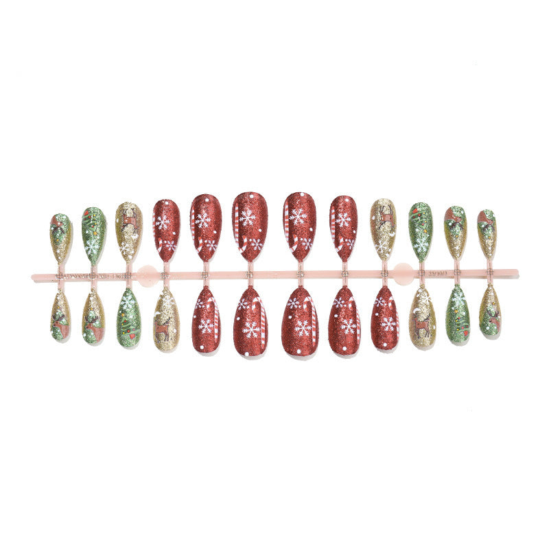 Festive Artificial Nail Set with Winter Motifs Stornfield