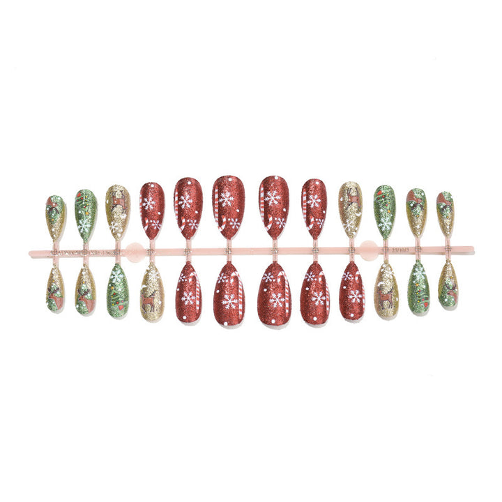 Festive Artificial Nail Set with Winter Motifs Stornfield