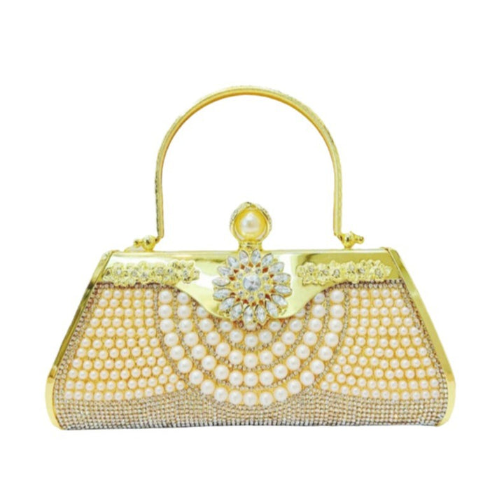 Vintage Pearl Embellished Evening Clutch