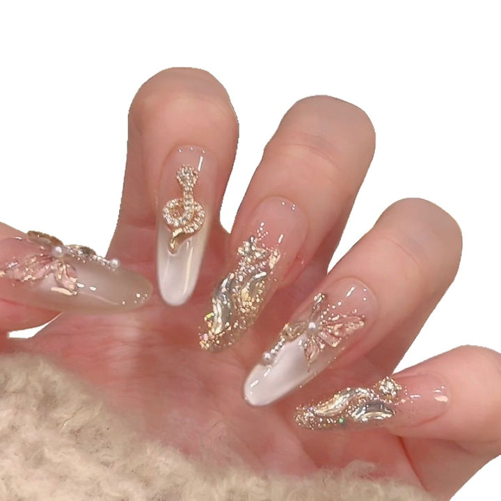 Premium Rhinestone-Embellished Nail Art Extensions Stornfield