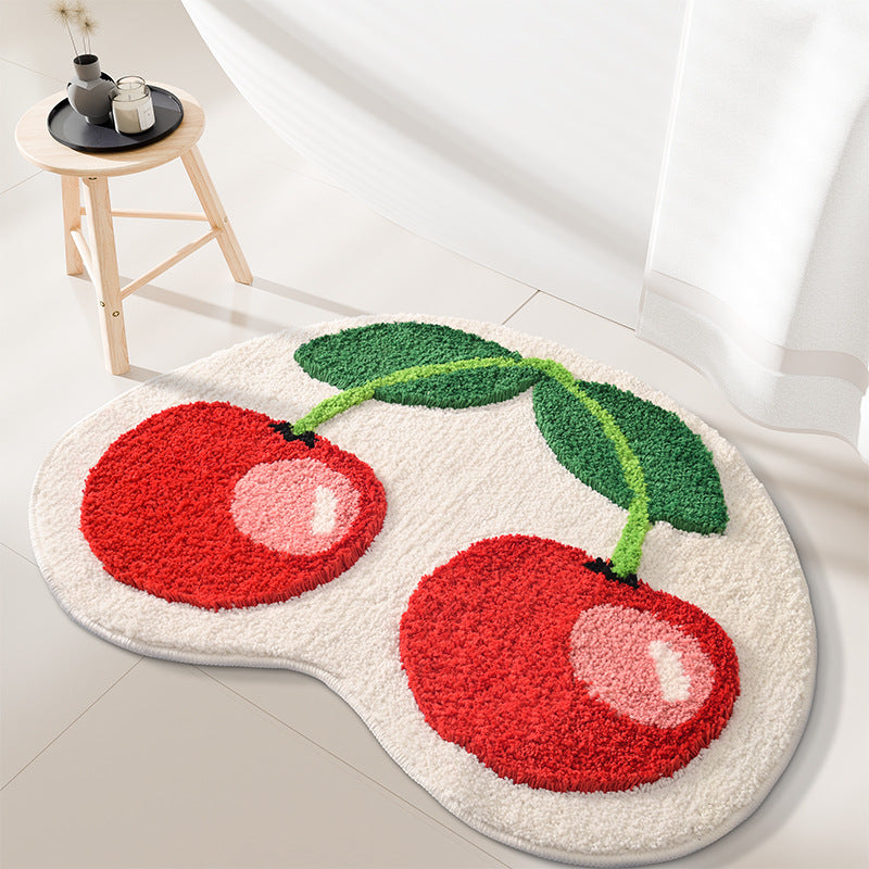 Fun Cherry-Shaped Bath Rug