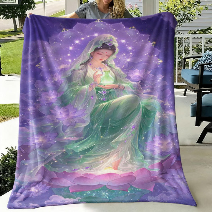 Artistic Goddess-Themed Plush Blanket