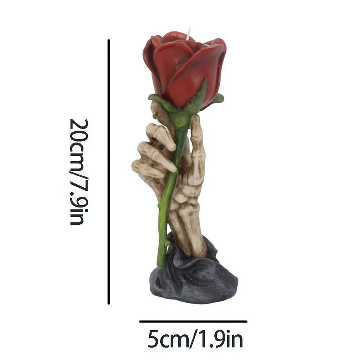 Gothic Skeleton Hand Rose Candle Holder Stornfield