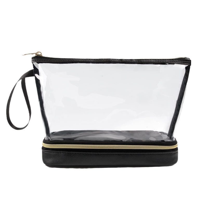 Cosmetic Organizer Bag with Transparent Design and Divided Interior Compartment Stornfield