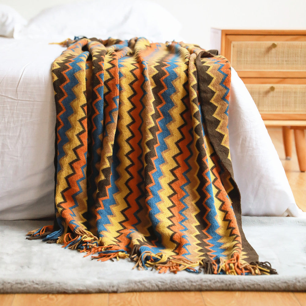 Textured Knit Throw Blanket