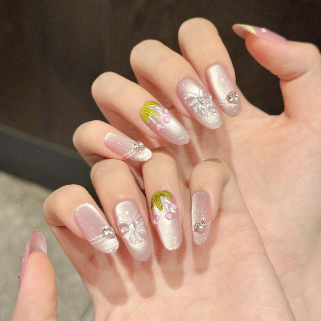 Decorative Acrylic Press-On Nail Art Set