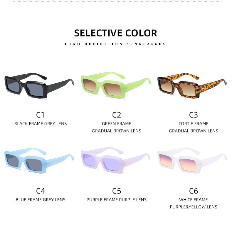Ladies stylish square sunglasses with mirrored lenses Stornfield