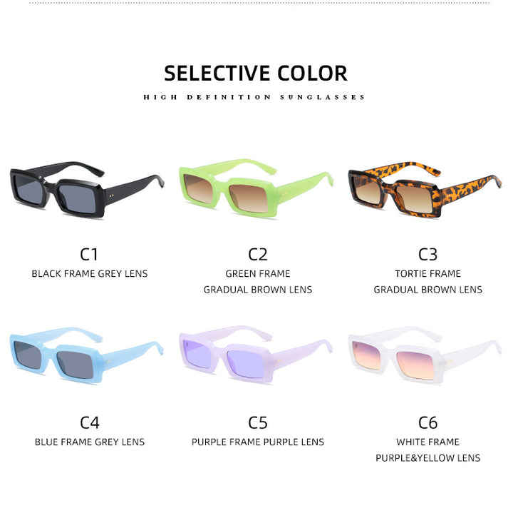 Ladies stylish square sunglasses with mirrored lenses Stornfield