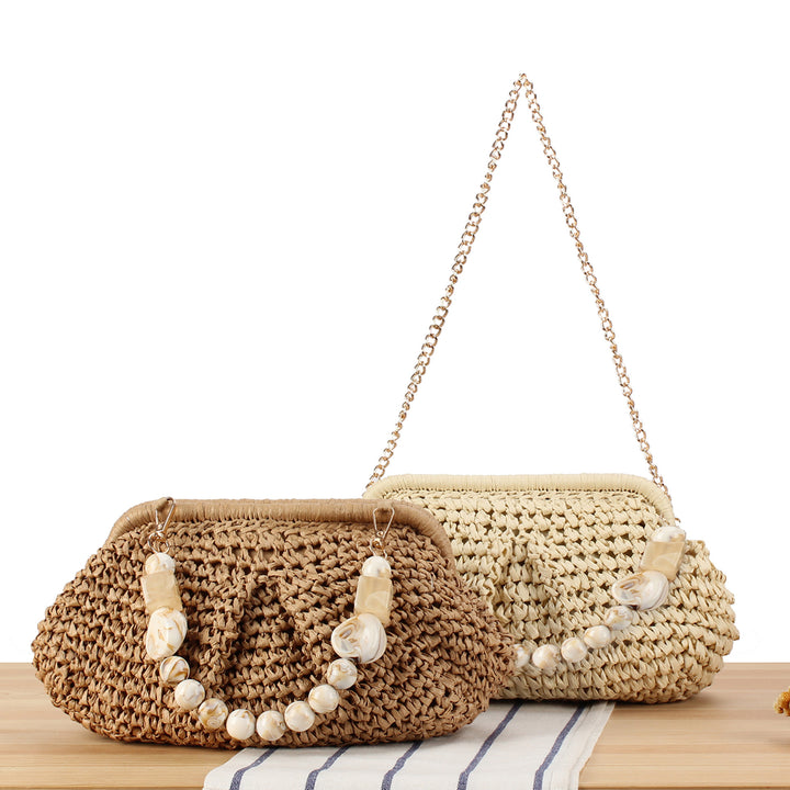 Braided Clutch with Pearl Accent Stornfield