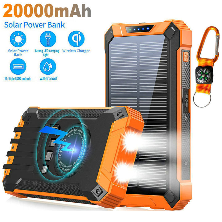 Power bank with solar-powered quick charger Stornfield