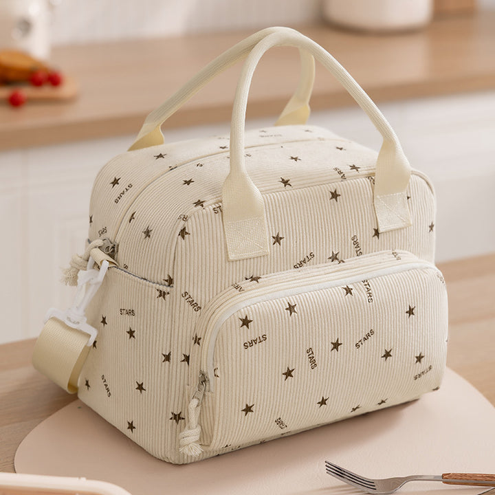 Insulated Star Print Lunch Bag