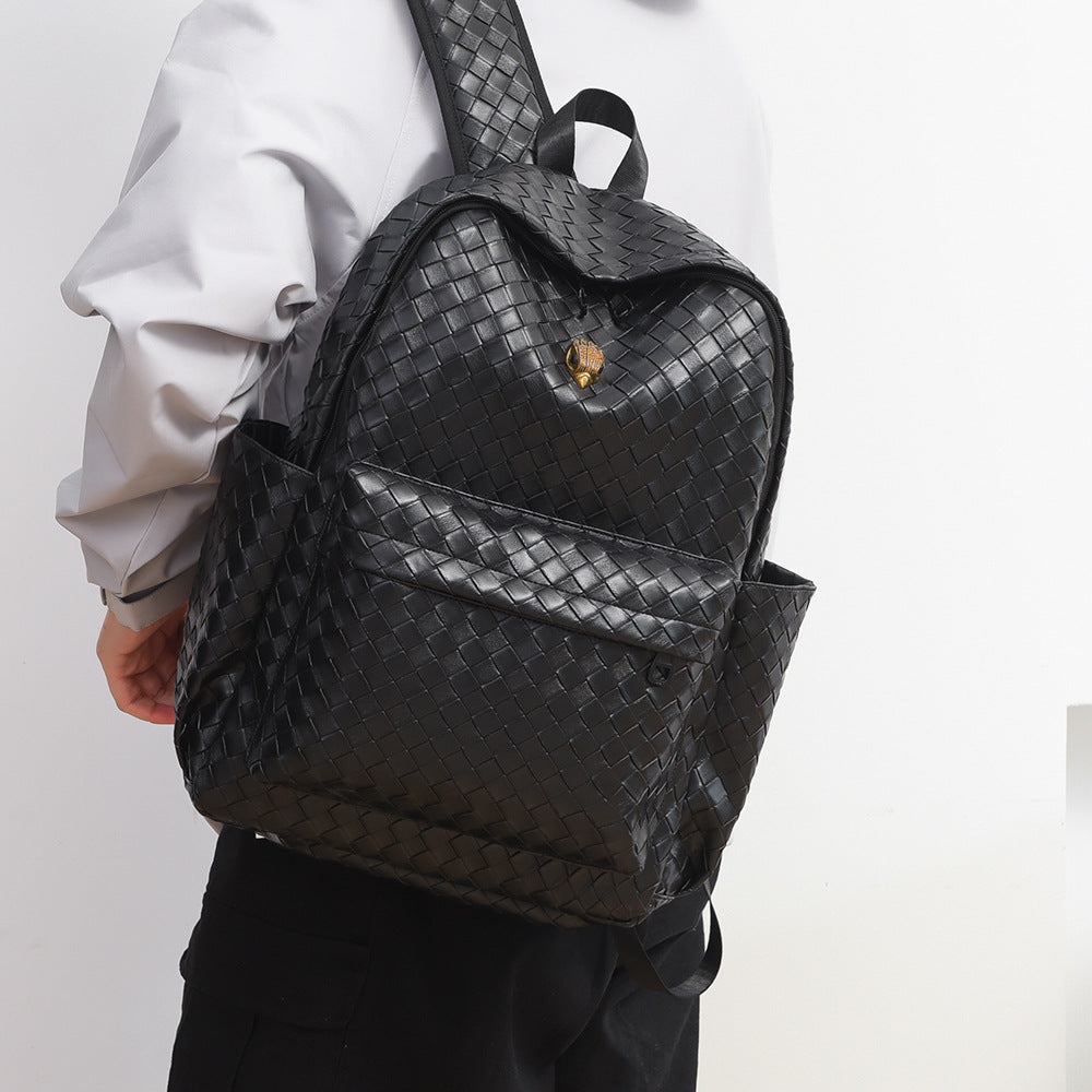 Woven Leather Casual Backpack Stornfield