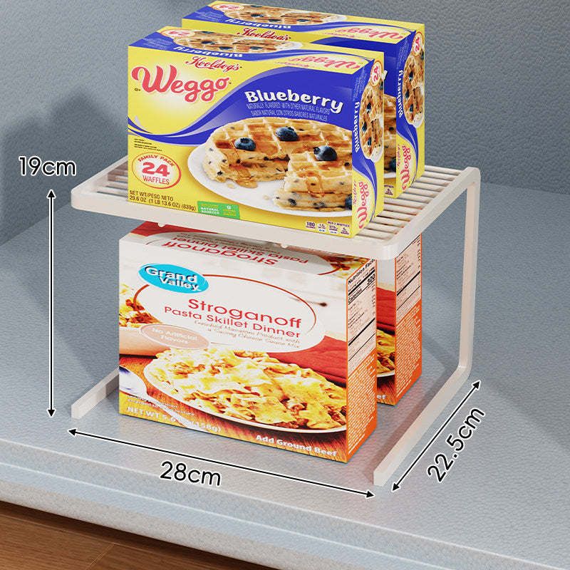 Triple-Tier Slim Slotted Countertop Pantry Shelf Organizer