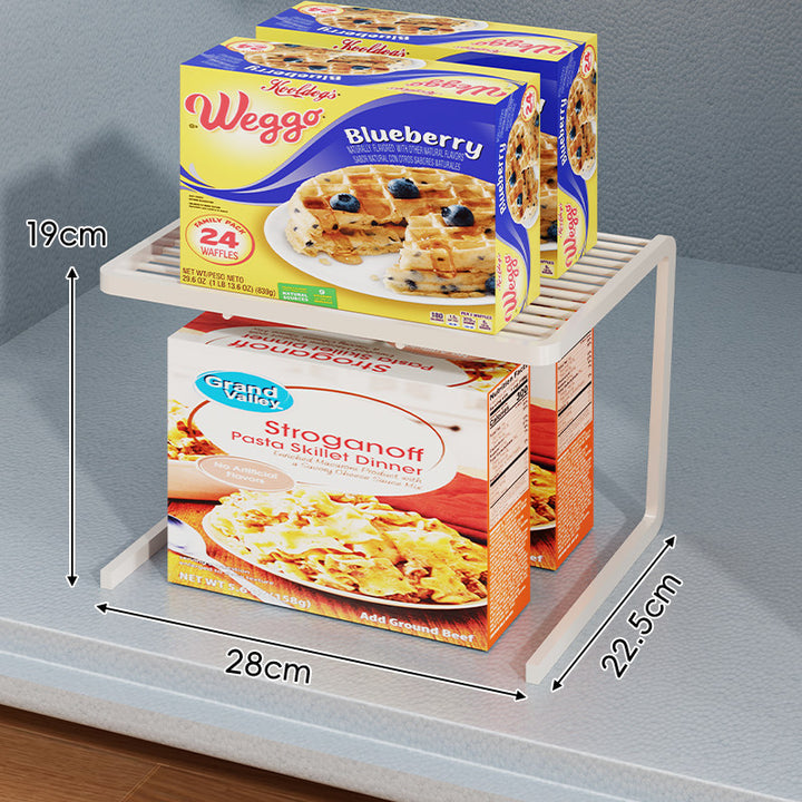 Triple-Tier Slim Slotted Countertop Pantry Shelf Organizer