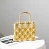 Stylish, Braided Handbag with Unique Checkered Pattern Stornfield