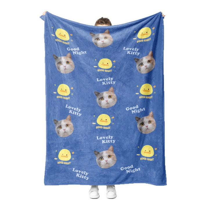 Cute Cat Pattern Fleece Blanket Stornfield