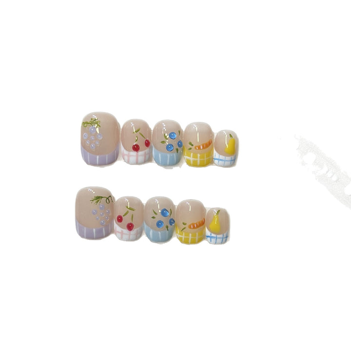 Artistic Fruit-Inspired Press-On Nail Set Stornfield