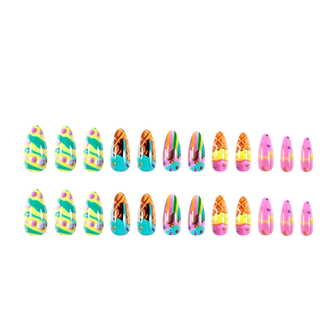 Artistic nail art in ice cream design Stornfield