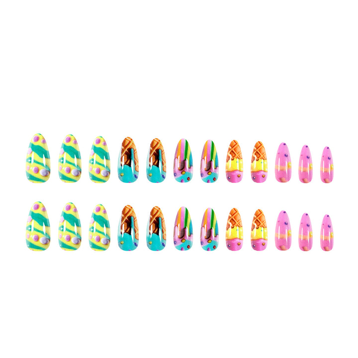 Artistic nail art in ice cream design Stornfield