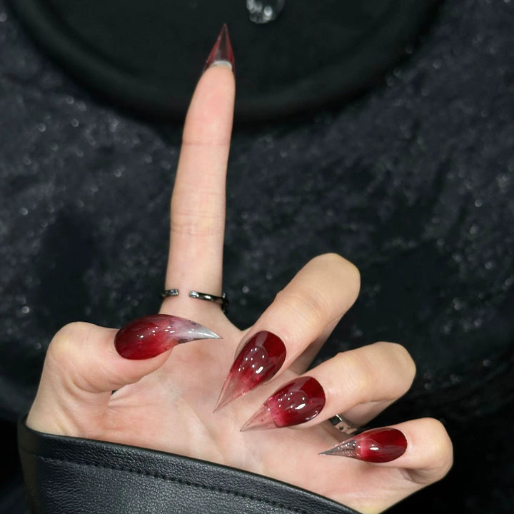 Stiletto Press-On Nail Set with Ombre Design
