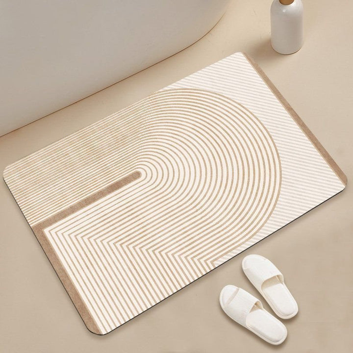 Geometric Pattern Bath Mat for Bathroom