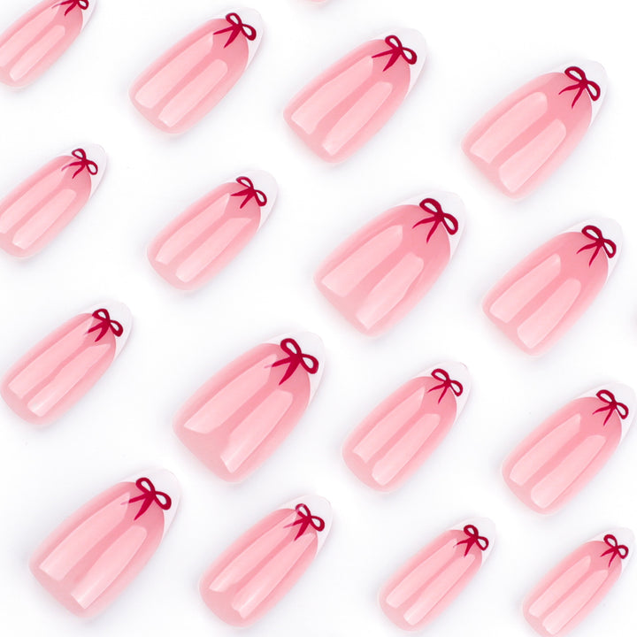 Elegant nail art with bow design Stornfield