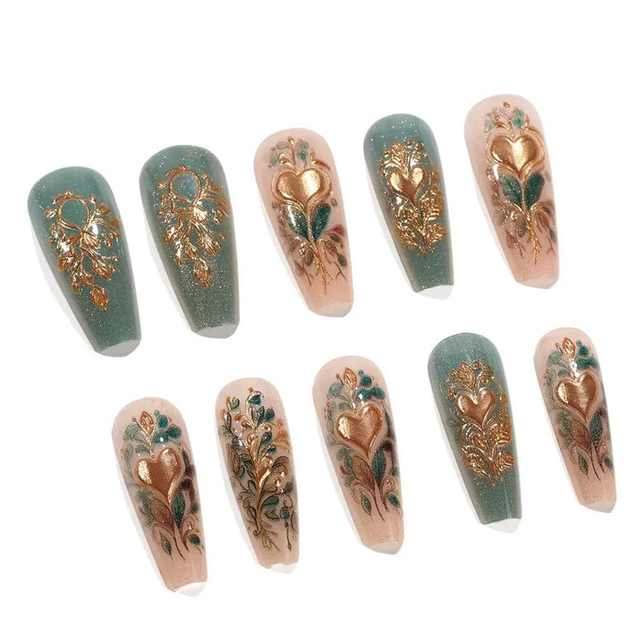 Nail Art Set with elegant floral 3D decoration Stornfield