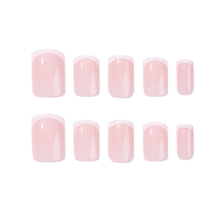 Elegant high-gloss nail art with French design Stornfield