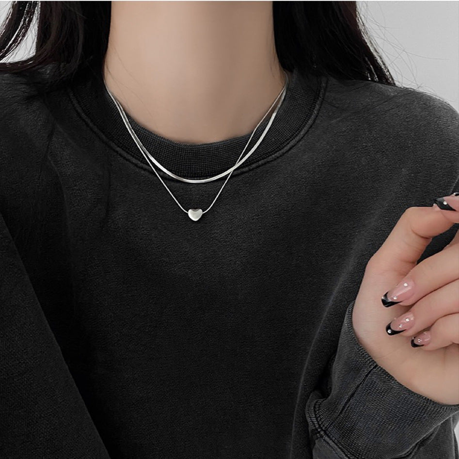 Double Layer Heart Pendant Necklace Stornfield