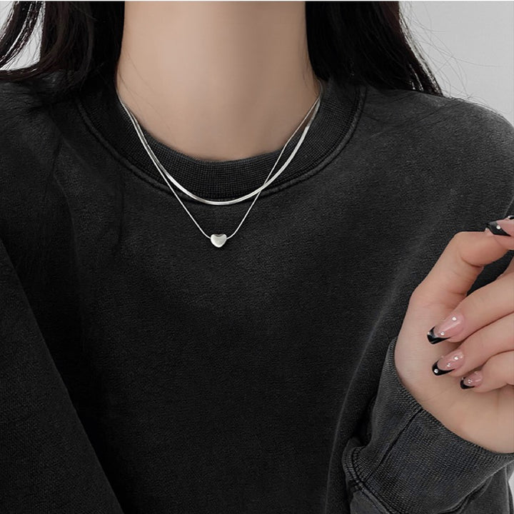 Double Layer Heart Pendant Necklace Stornfield