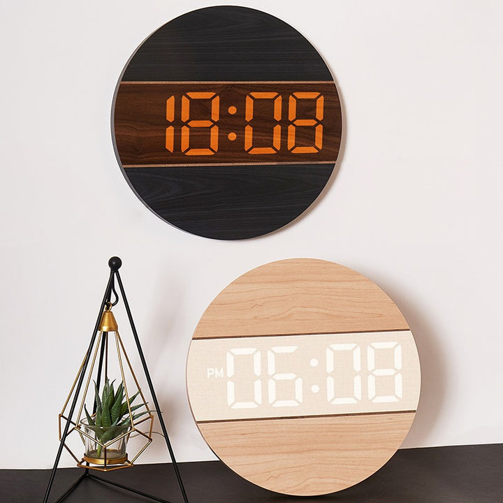 Creative digital watch in a modern wood design Stornfield