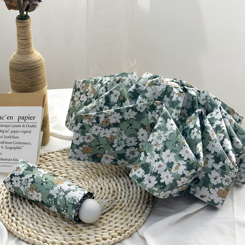 Ladies Folding Umbrella with Elegant Floral Pattern Stornfield