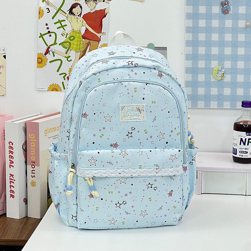 Playful Star-Printed School Backpack Stornfield