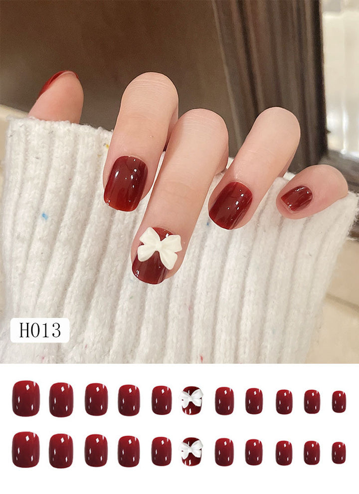 Artificial nail tips with bow design Stornfield