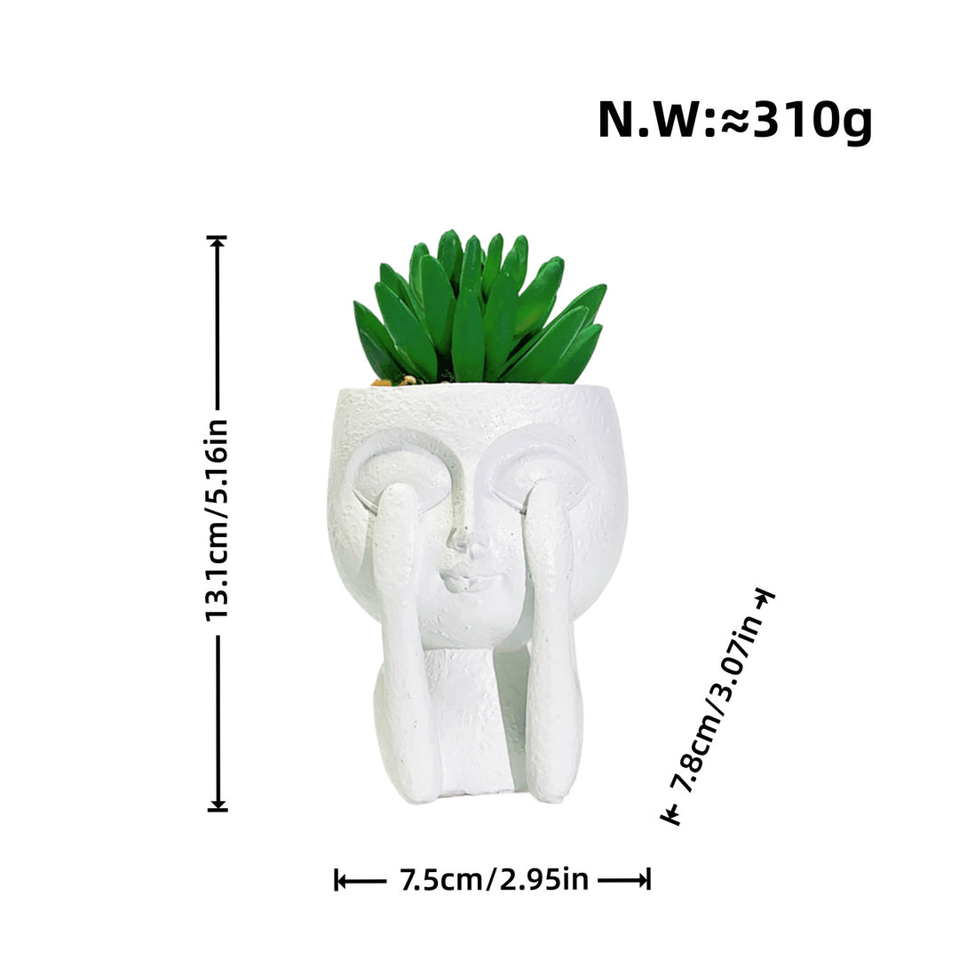 Plant pot with face motif Stornfield