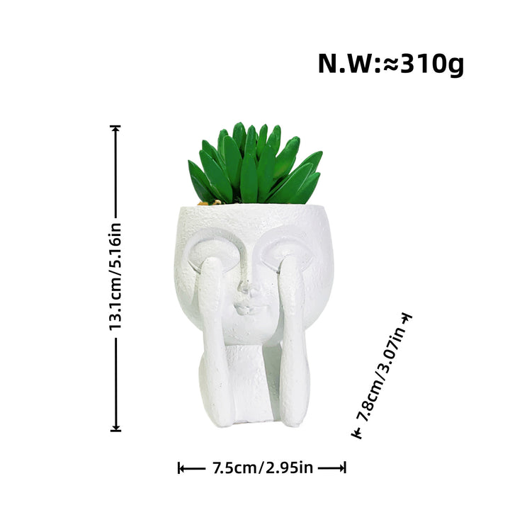 Plant pot with face motif Stornfield