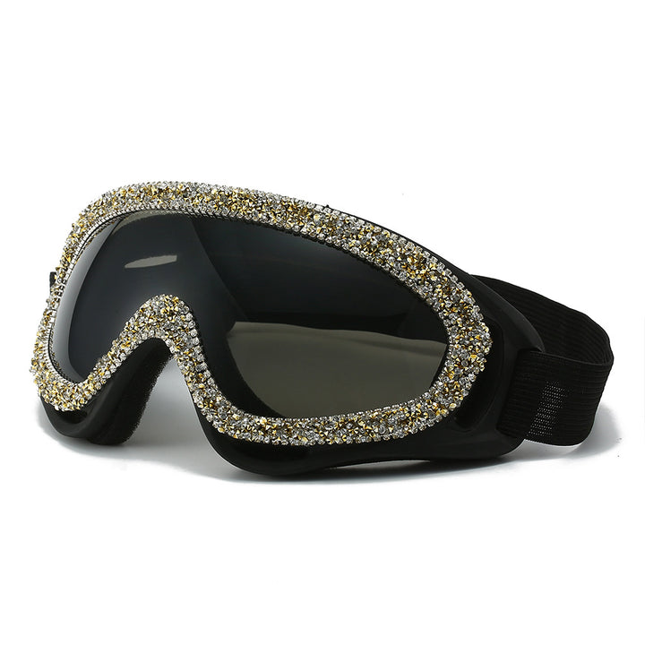 Ladies sporty ski goggles with glamorous crystal embellishments Stornfield