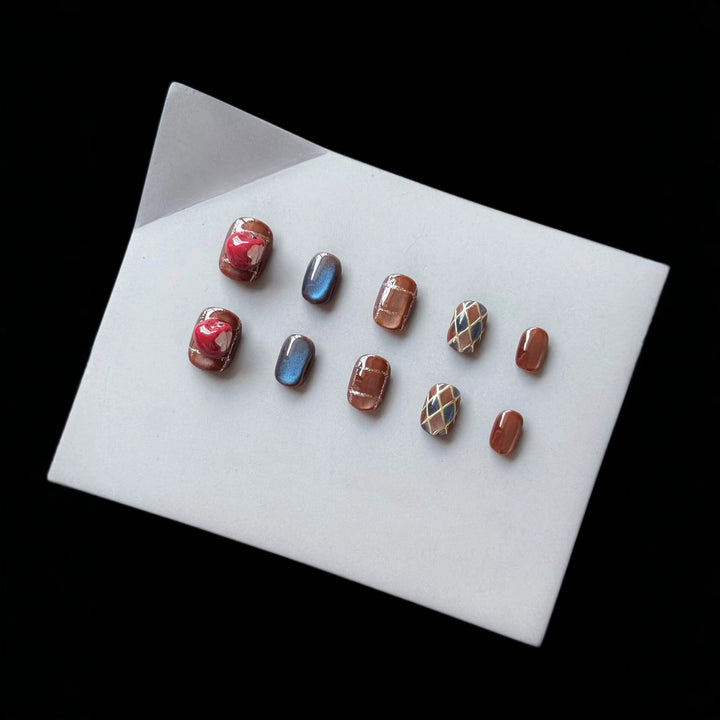 Unique Artistic Press-On Nail Set