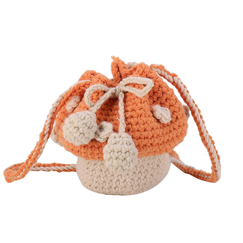 Cute Crochet Acorn-Themed Mini Backpack