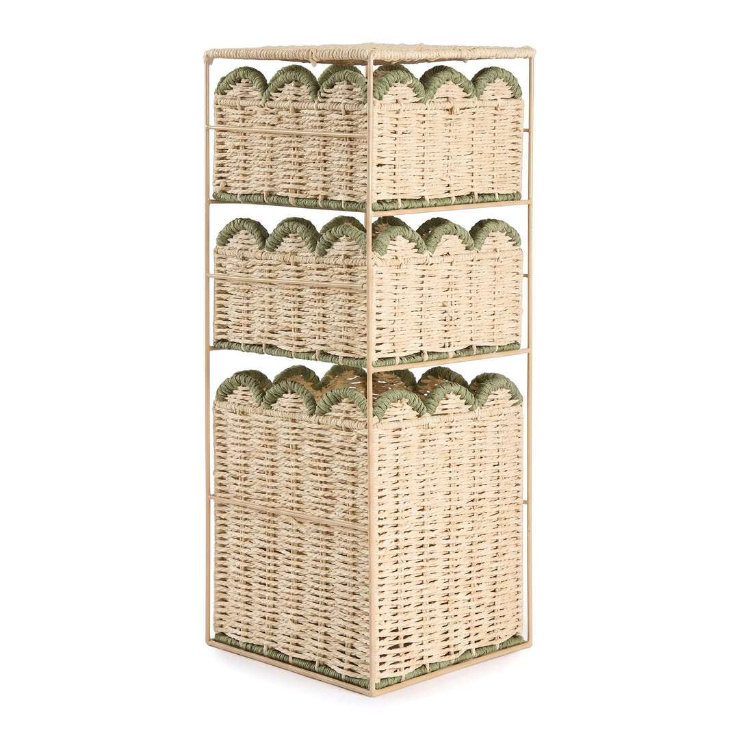 Stylish storage system with woven baskets Stornfield